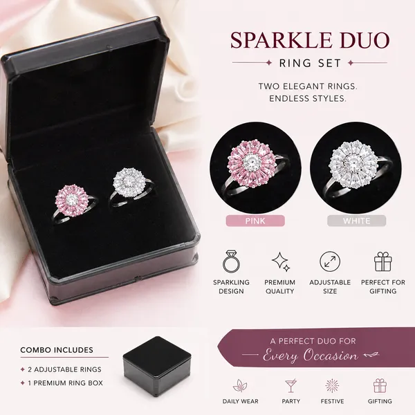 Sparkle_Duo_Adjustable_Ring_Set_for_Women_–_Pink_&_White_Floral_Crystal_Rings_with_Premium_Gift_Box
