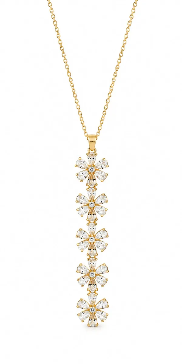 Women_Gold-Plated_Floral_Crystal_Pendant_Necklace