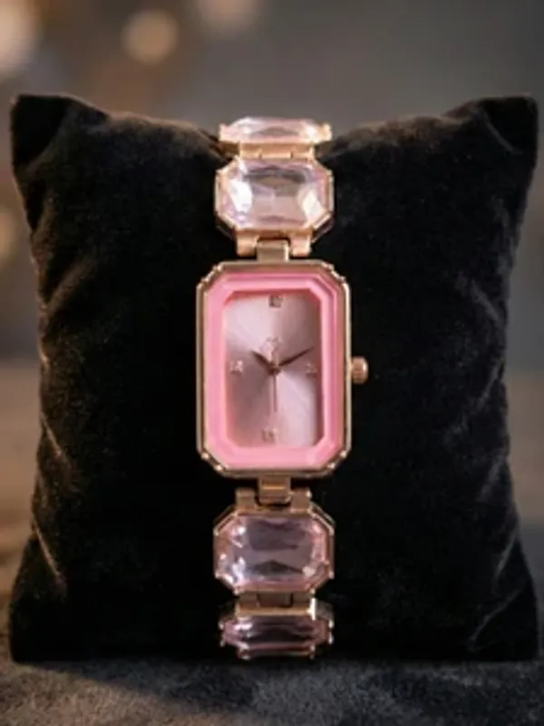 Women’s_Pink_Stone_Bracelet_Watch