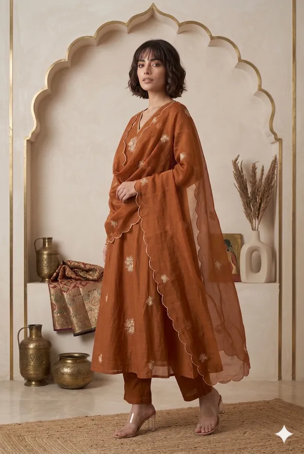Silk_Rust_Colour_Suit_Set_with_Dupatta