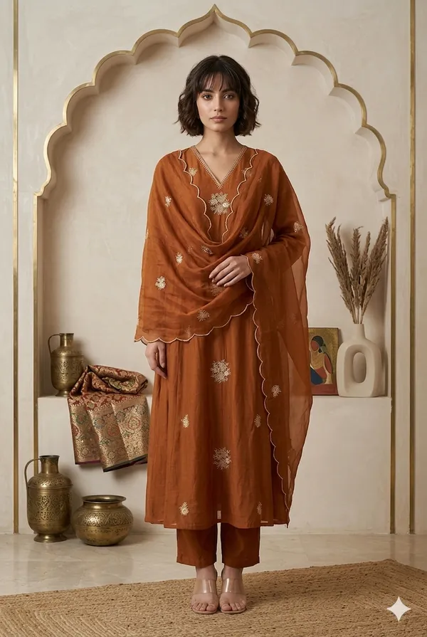 Silk_Rust_Colour_Suit_Set_with_Dupatta