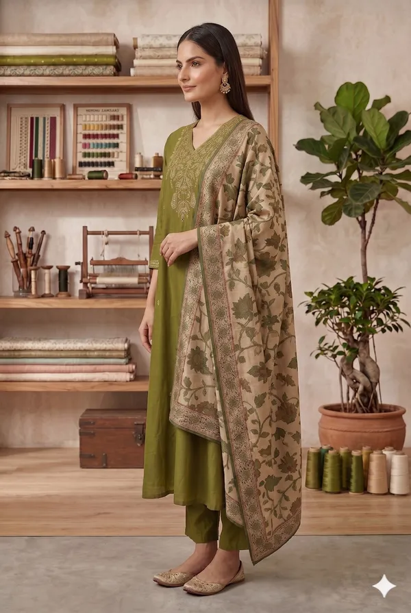 Green_A-Line_Silk_Suit_Set_With_Dupatta