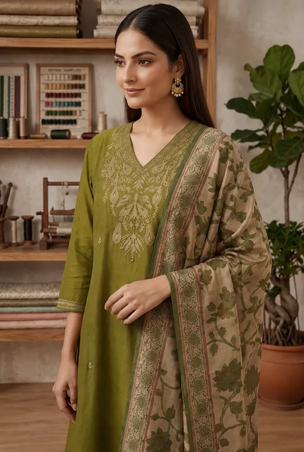 Green_A-Line_Silk_Suit_Set_With_Dupatta