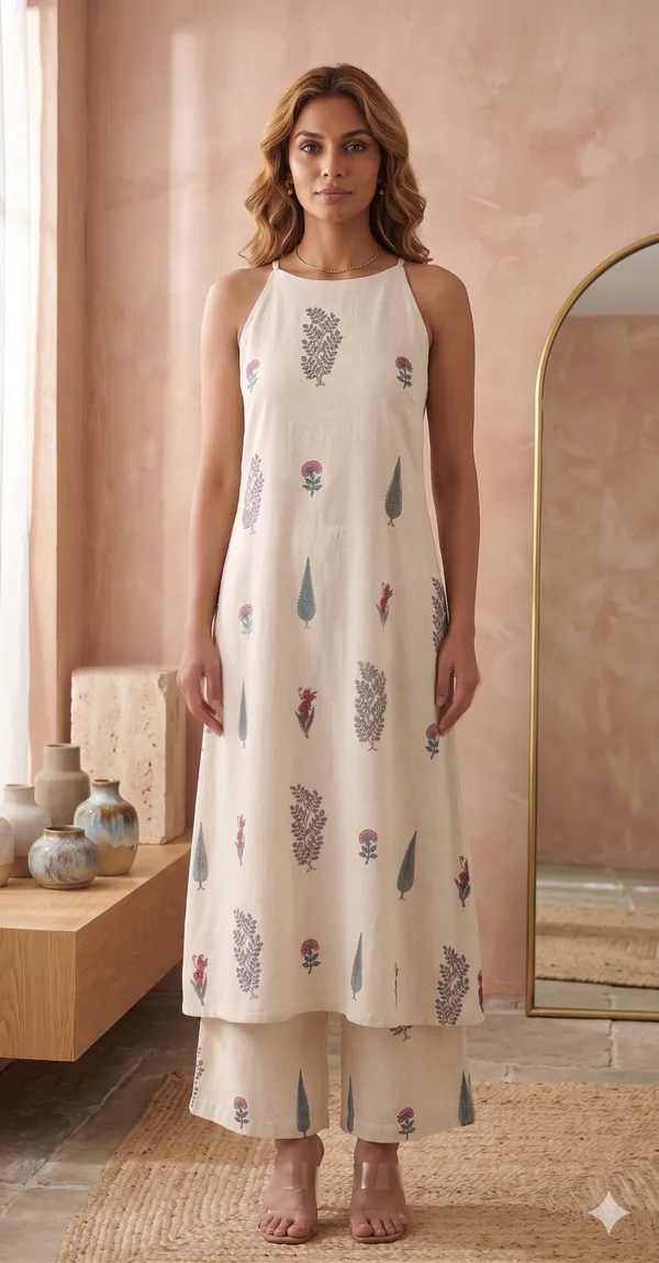 White_Colour_Viscose_Co-Ord_Set
