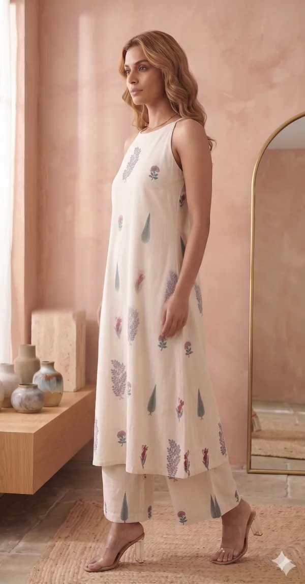 White_Colour_Viscose_Co-Ord_Set