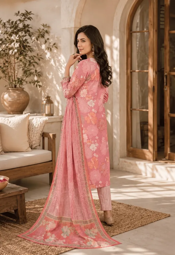 Pink_Cotton_Blend_Floral_Printed_Straight_Kurta_Trousers_With_Dupatta