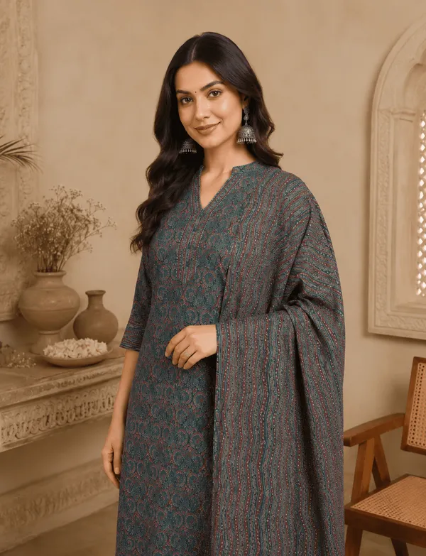 Teal_Rayon_Blend_Ethnic_Motifs_Printed_Straight_Suit_Set