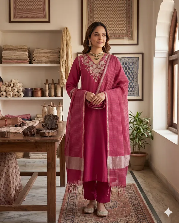 Pink_Colour_Suit_With_Dupatta