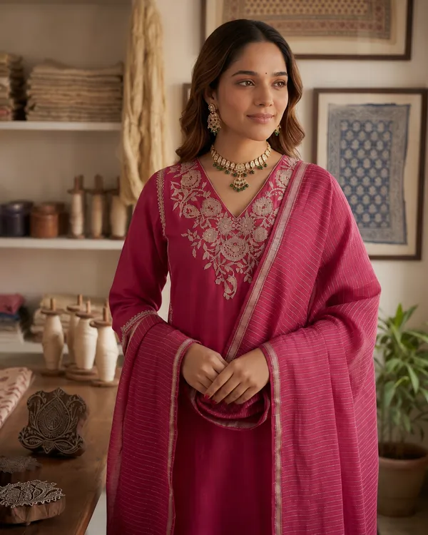 Pink_Colour_Suit_With_Dupatta