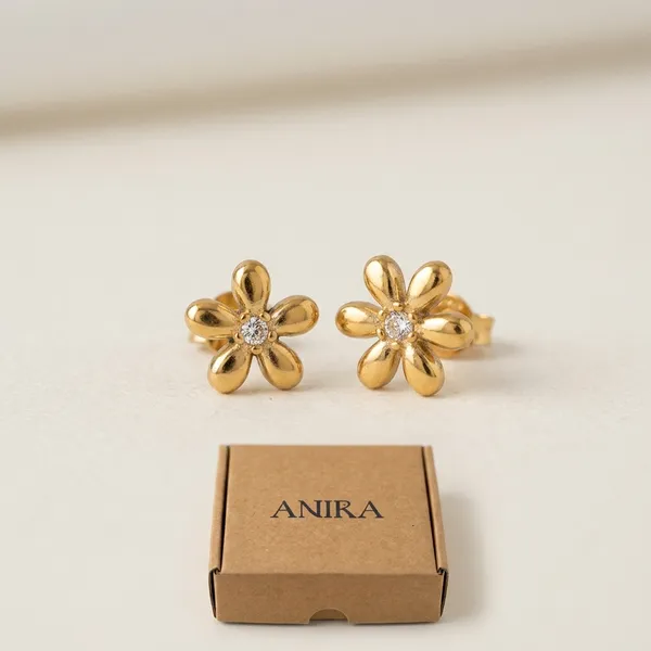 Gold_Plated_Flower_Stud_Earrings_With_Crystal