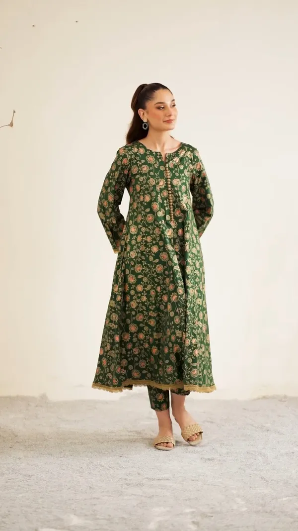 Hoor_Dark_Green_kurti_set_