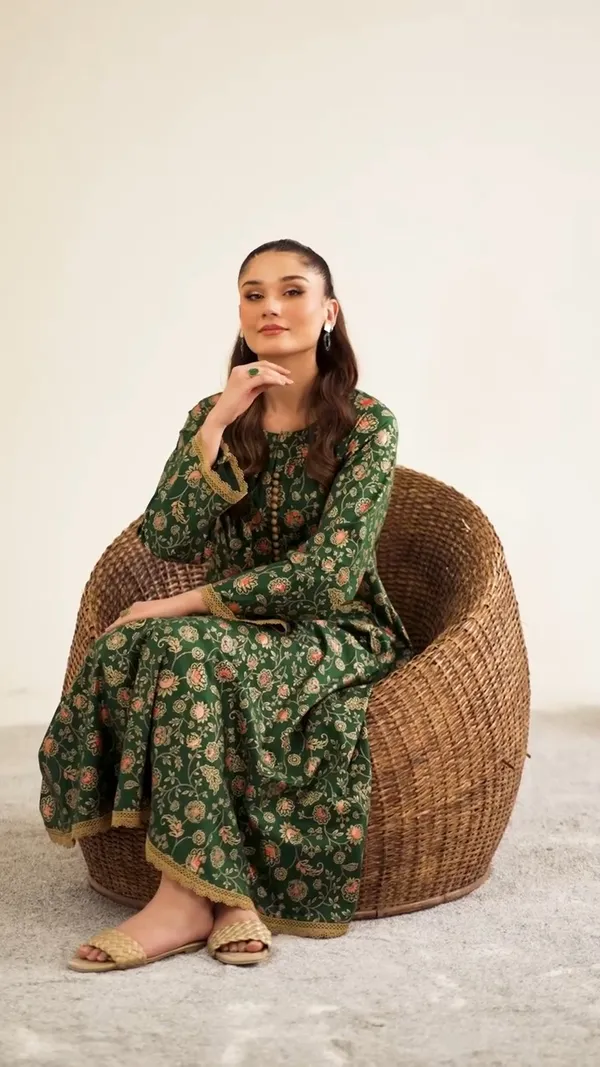 Hoor_Dark_Green_kurti_set_