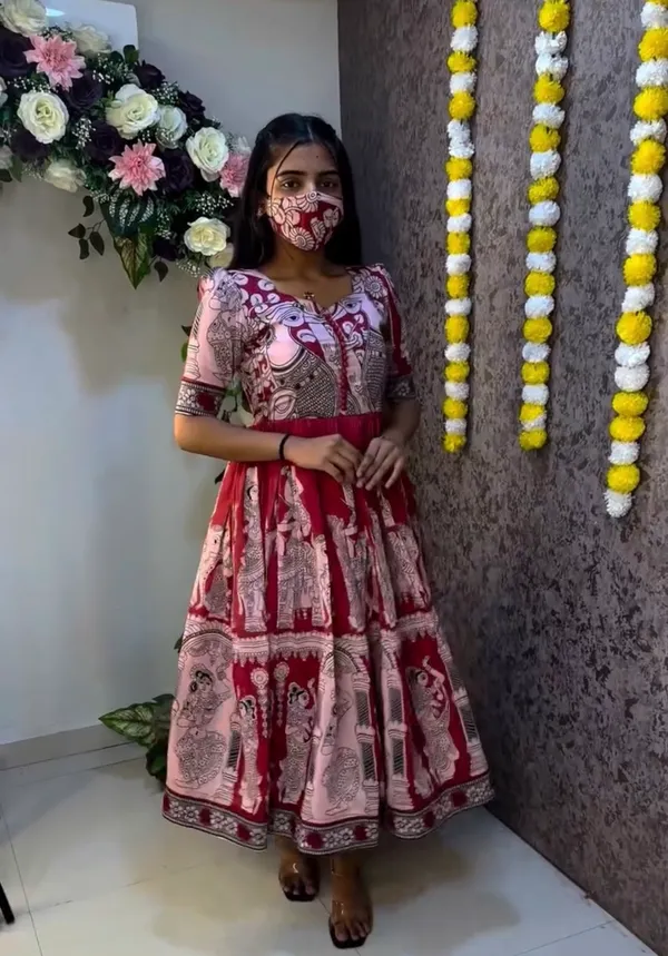 Maroon_&_Pink_Kalamkari_Cotton_set_