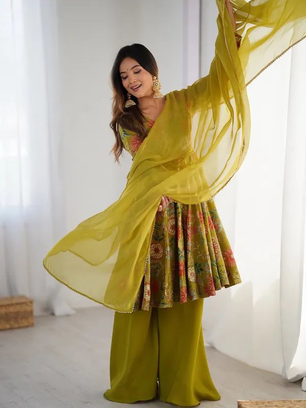Olive_Green_Printed_Sharara_Suit_Set_