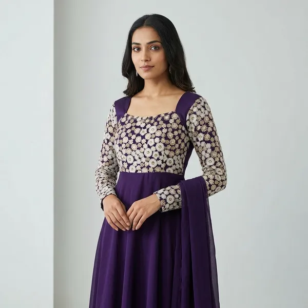 Purple_Elegant_Design_Fancy_Silk_Gown_For_Women