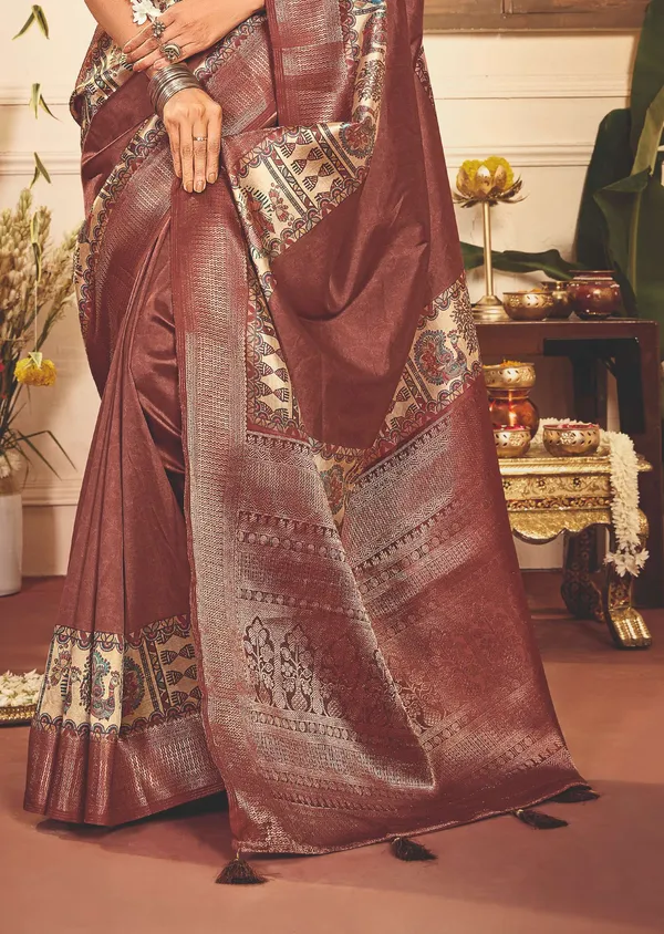 Mauve_Gold_Pure_Tussar_Silk_Zari_Border_Pallu_Saree_For_Women