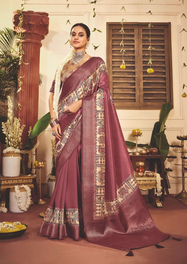 Mauve_Gold_Pure_Tussar_Silk_Zari_Border_Pallu_Saree_For_Women
