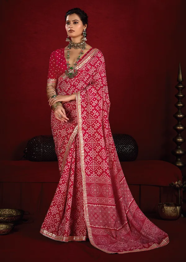 Pink_Silver_Velvet_Tussar_Silk_Gotta_Patti_Border_Saree_For_Women