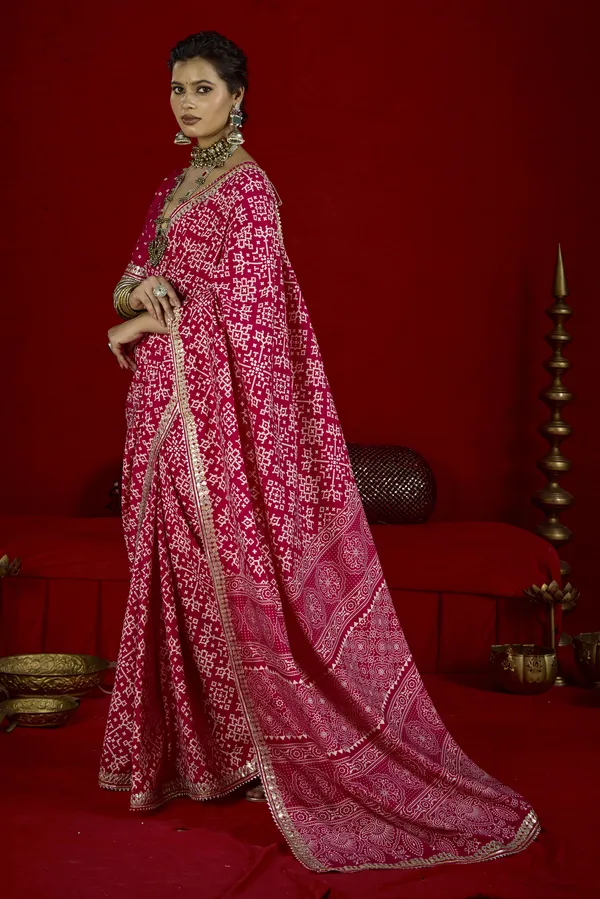 Pink_Silver_Velvet_Tussar_Silk_Gotta_Patti_Border_Saree_For_Women