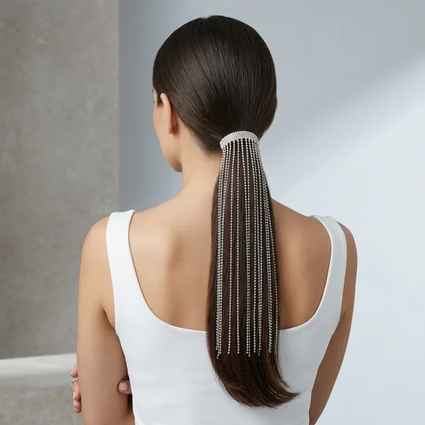 Silver_Beaded_Multi-Strand_Hair_Extension_Accessory_For_Women
