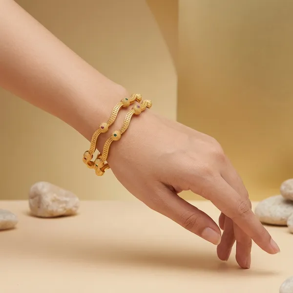 Gold_Plated_Alloy_Wave_Design_Bangles_For_Women