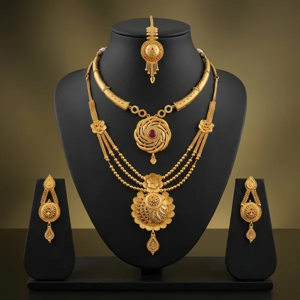 Gold_Copper_Filigree_Bridal_Jewellery_Set_For_Women