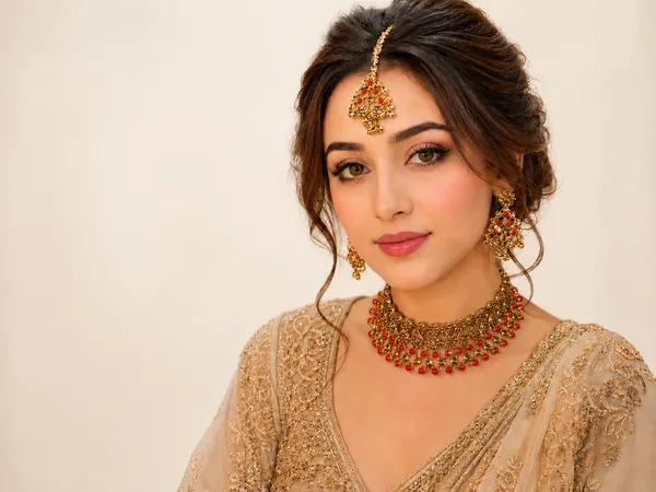 Gold_Red_Stone_Layered_Necklace_Set_With_Earrings_And_Maang_Tikka_For_Women