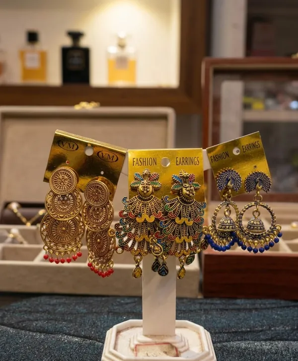 Gold_Alloy_Ethnic_Jhumka_Earrings_For_Women_(Pack_of_3_)