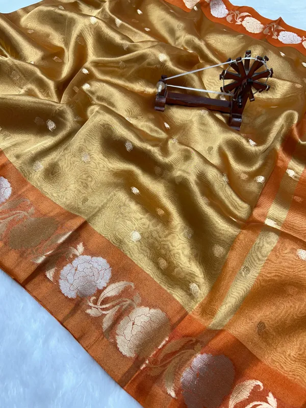 Zari_Tissue_Saree_-_Orange