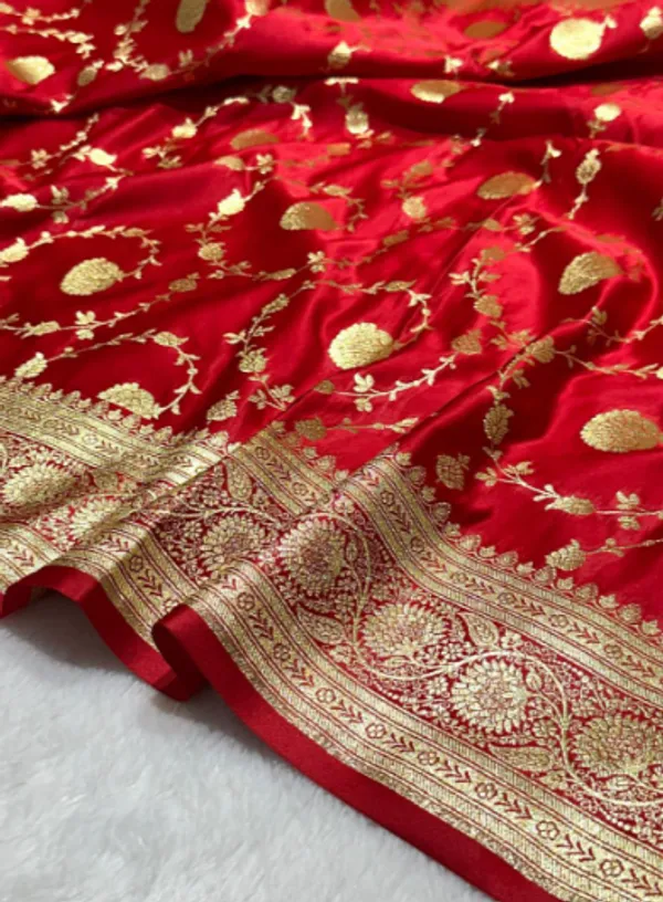 Pure_Katan_Banarasi_Red_Bidai_Saree_-_Red