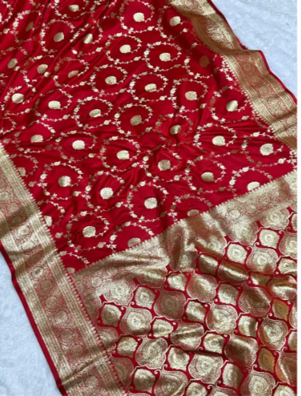 Pure_Katan_Banarasi_Red_Bidai_Saree_-_Red