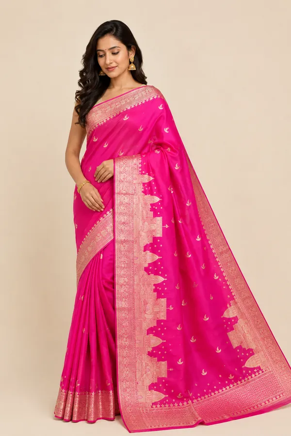 GANGAGHAT_BANARSI_PINK_SAREE