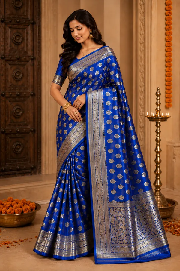 Banarsi_Silk_Buta_Blue__saree