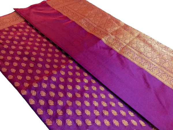 Banarsi_Silk_Buta_Purple_Saree