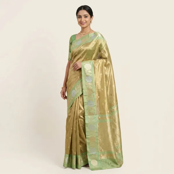 Zari_Tissue_Saree_-_Green