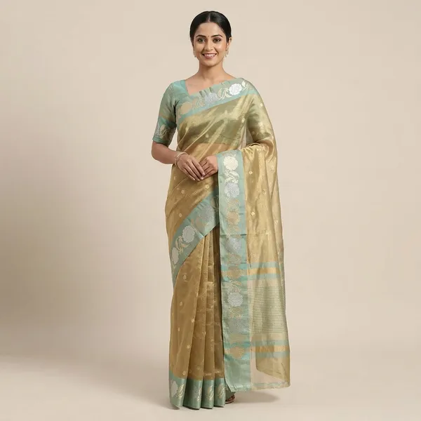 Zari_Tissue_Saree_-_Sage_Green