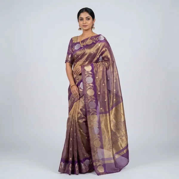Zari_Tissue_Saree_-_Dark_Purple