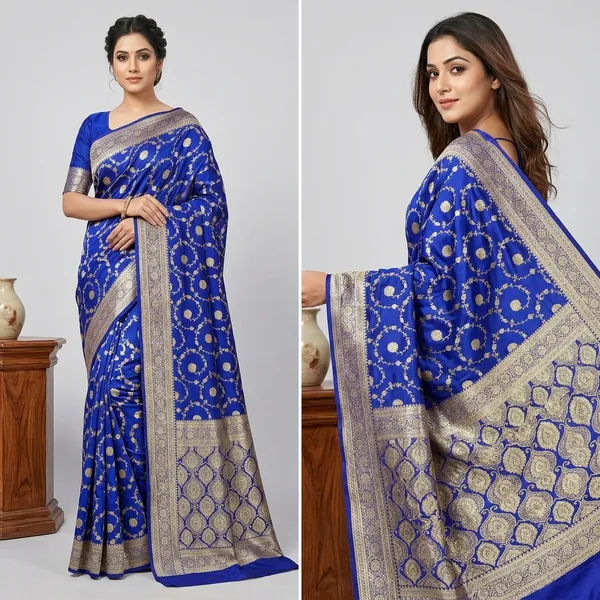 Pure_Katan_Banarasi_Red_Bidai_Saree_-_Blue