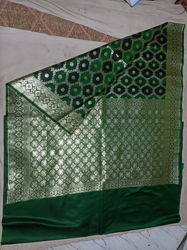 Pure_Katan_Rangkat_Banarasi_Green_Saree