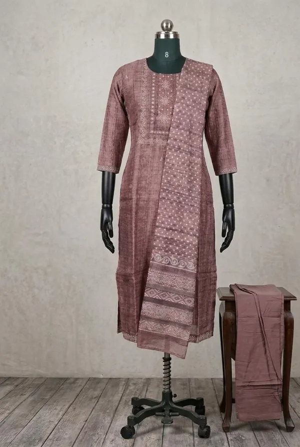 Brown_Printed_And_Embroidered_Straight_Kurta_Set_With_A_Dupatta_For_Women