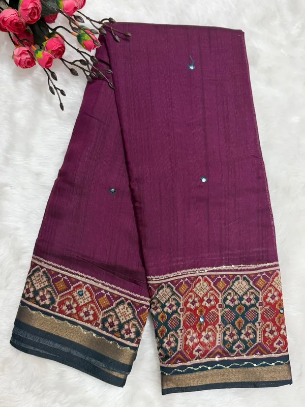Purple_Mul_Cotton_Handloom_Embroidered_Border_Saree_For_Women