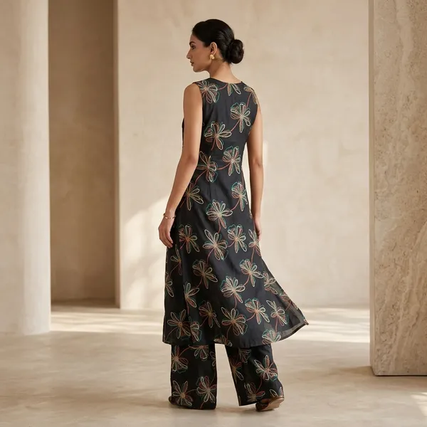 Black_Floral_Print_Silk_Sleeveless_Co-Ord_Set_For_Women