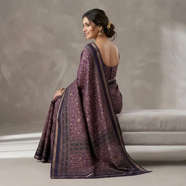 Purple_Cotton_Silk_Floral_Printed_Saree_For_Women