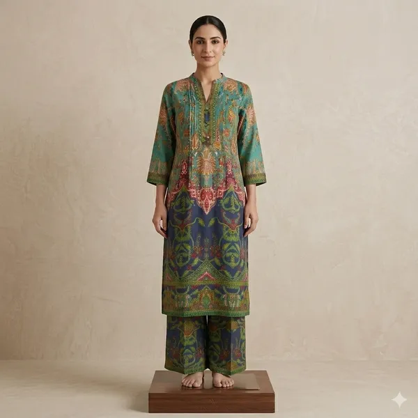 Multicolor_Printed_Tunic_And_Palazzo_Kurta_Set_For_Women