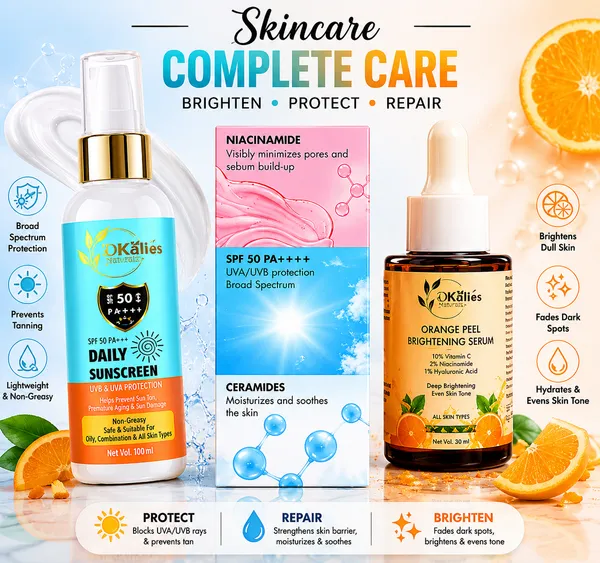 2_Steps_Super_Glowing_Skin_combo_Orange_Peel_Vitamin_C_Serum_And_Daily_Sunscreen_Pack_Of_2
