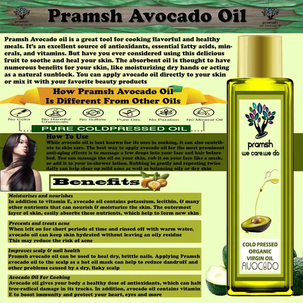Pramsh_Cold_Pressed_Organic_Virgin_Avocado_Oil_Vitamins_A_E_100Ml
