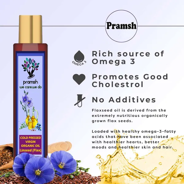 Pramsh_Cold_Pressed_Virgin_Organic_Flax_Seed_Oil_200Ml