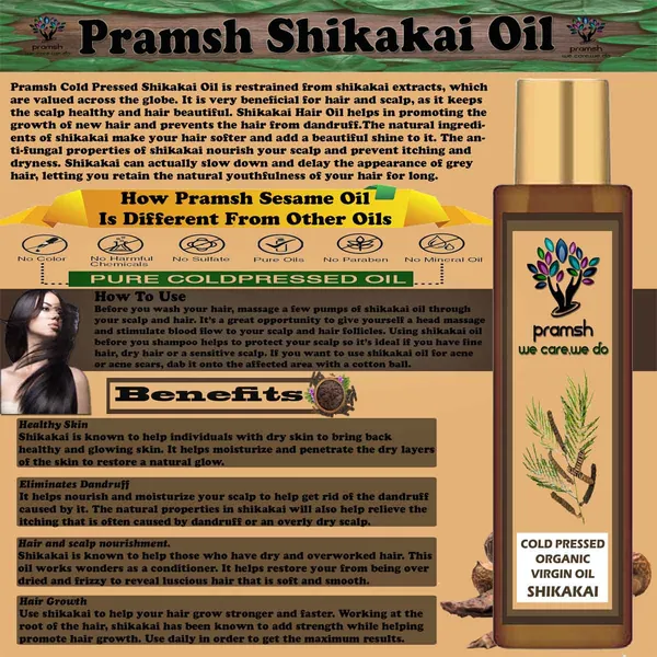 Pramsh_Cold_Pressed_Organic_Virgin_Shikakai_Hair_Oil_50Ml