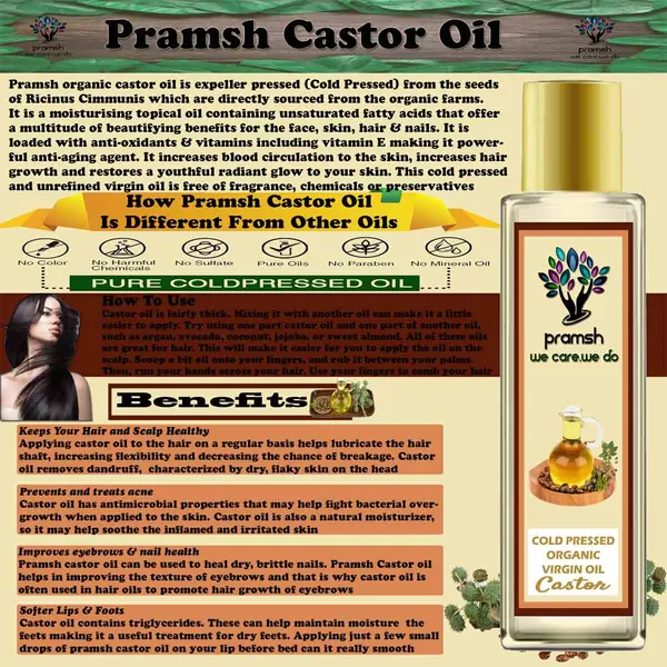 Pramsh_Cold_Pressed_Organic_Virgin_Castor_Oil_Hair_Growth_50Ml