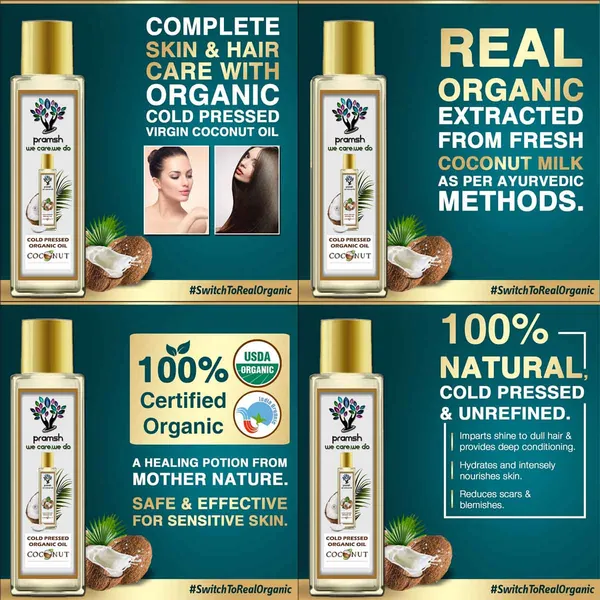 Pramsh_Cold_Pressed_Organic_Coconut_Oil_Hair_Skin_Care_200Ml